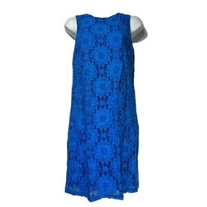 CeCe Blue Lotus Crochet Lace Dress Size 4